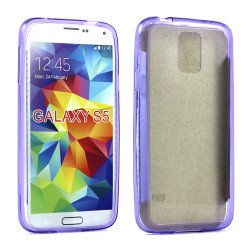 Samsung Galaxy S5 i9600 Crystal Clear Hybrid Case (Purple Clear)